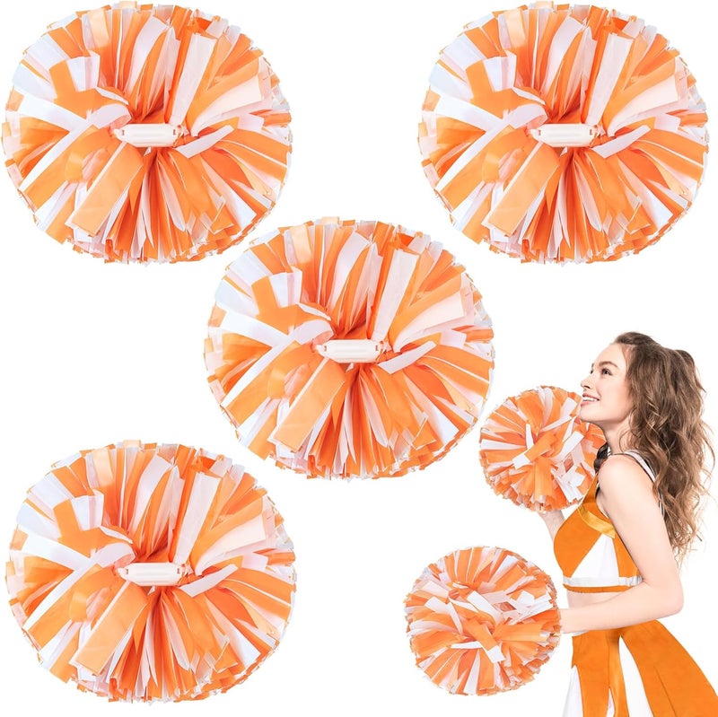 HOLENGS 4Pcs Upgraded 12inch Metallic Cheerleading Pom Poms, Cheerleader Pompoms Cheer Poms for Kids Adults, Cheering Squad Pompoms for School Sports Games Dance Party - Image 1